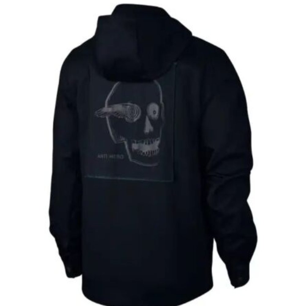 NIKE SB ANTI HERO FULL ZIP BACK PRINT SHIELD HOODIE AJ5005-010 NWT